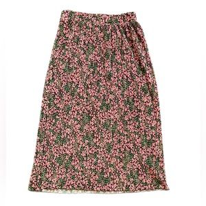 Monki midi skirt in ditsy floral